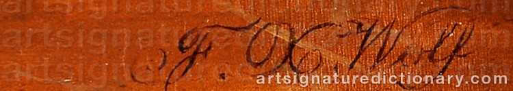 Signature by Franz Xaver WOLF