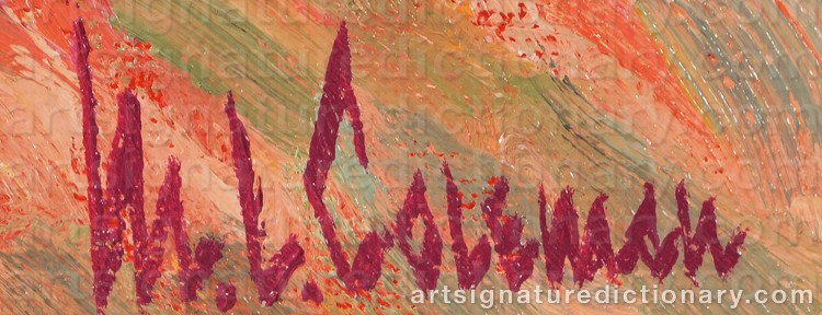 Authentic signature by Michael L. COLEMAN on Painting/Watercolour artwork