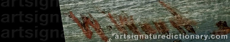 Authentic signature by William WAUD on  artwork