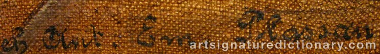 Authentic signature by Antoine Emile PLASSAN on artwork