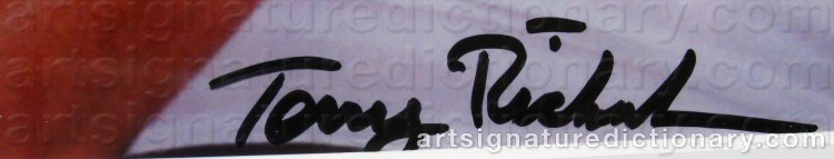 Authentic signature by Terry RICHARDSON on artwork