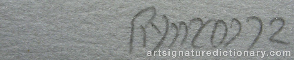 Signature by Robert RYMAN