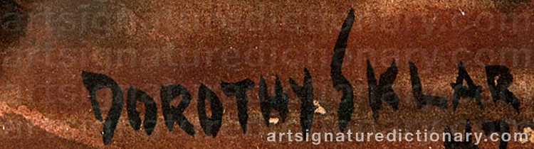 Authentic signature by Dorothy SKLAR on Painting/Watercolour artwork