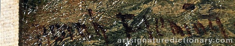 Authentic signature by Norah FLEMING on  artwork