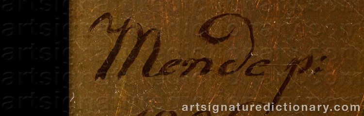 Authentic signature by Christian MENDE on  artwork