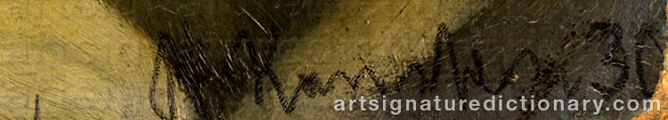 Authentic signature by Rudolf KONSTEN on  artwork