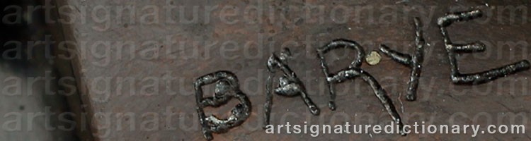 Signature by Antoine-Louis BARYE