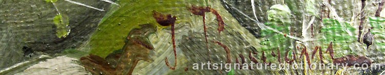 Authentic signature by Johan BOSTRÖM on artwork