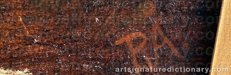 Authentic signature by Rudolf ÅKERBLOM on artwork