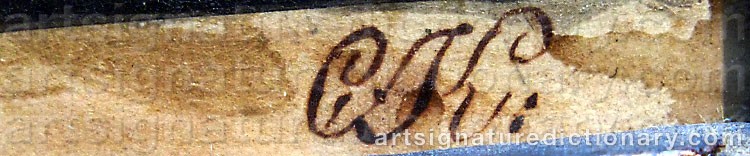 Authentic signature by Karl KUHLMAN on  artwork