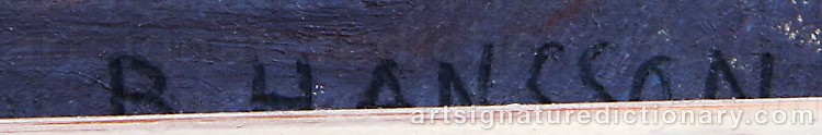Authentic signature by Brita HANSSON on artwork