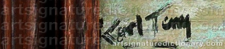 Authentic signature by Karl TERRY on artwork