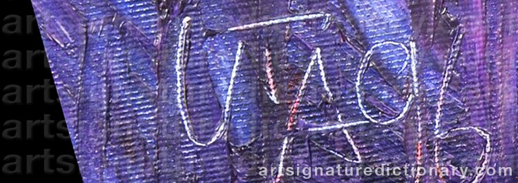 Authentic signature by Uta RICHTER on Painting/Watercolour artwork