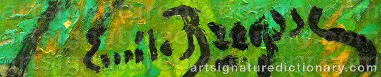 Authentic signature by Emile BREYSSE on artwork