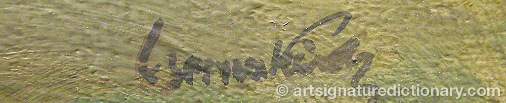 Authentic signature by Aladàr PADLY on  artwork