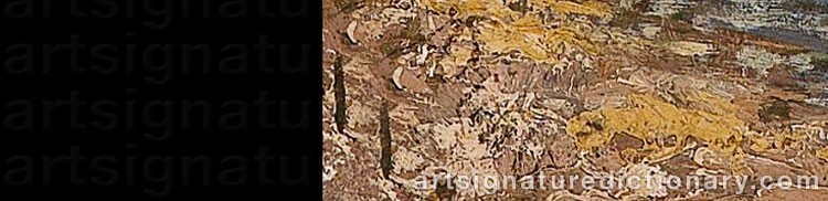 Authentic signature by Alwin DIEHLE on  artwork