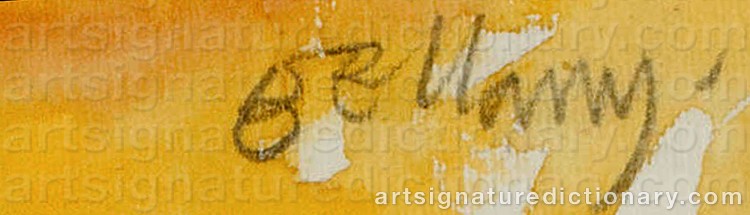 Authentic signature by John BELLANY on  artwork