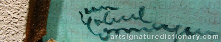 Authentic signature by Jean Gabriel DOMERGUE on Painting/Watercolour artwork