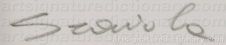 Authentic signature by Giuseppe SCAIOLA on  artwork