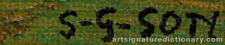 Authentic signature by Sven-Göran ‘G-Son’ SVENSSON on  artwork