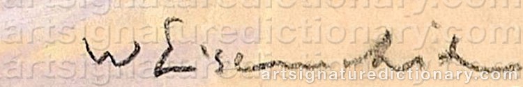 Authentic signature by Willy EISENSCHITZ on artwork