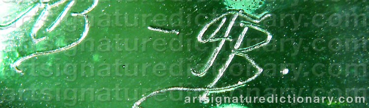 Authentic signature by Fritz BLOMQVIST on  artwork