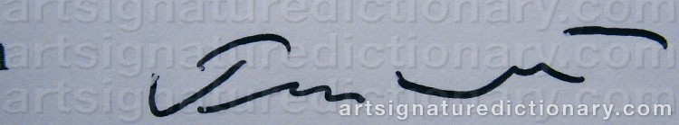 Authentic signature by Truls MELIN on  artwork