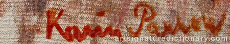 Signature by Karin PARROW