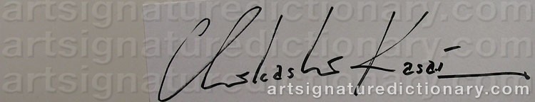 Authentic signature by Chikashi KASAI on  artwork