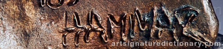 Authentic signature by Jörgen HAMMAR on Sculpture artwork