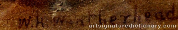 Authentic signature by William Harris WEATHERHEAD on  artwork