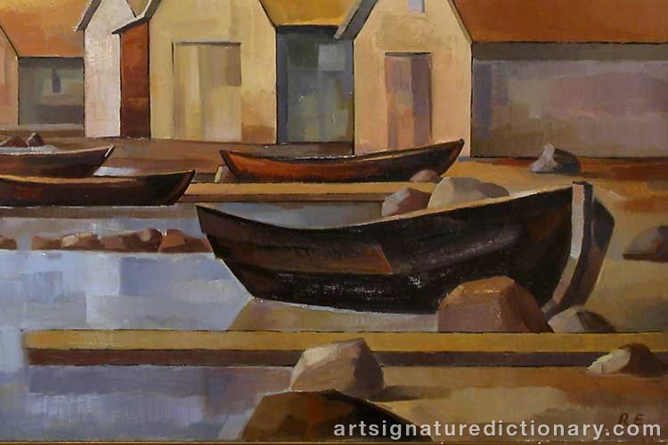 Close-up details showing Ragnar EKELUND signature forgery characteristics