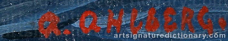 Signature by Arvid AHLBERG