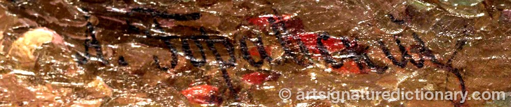 Authentic signature by Apollinari Gilyarievich GORAVSKY on  artwork