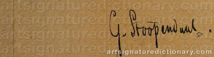 Signature by Georg STOOPENDAAL