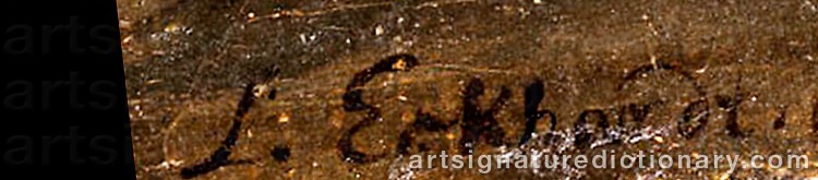 Authentic signature by Georg Ludwig ECKHARDT on artwork