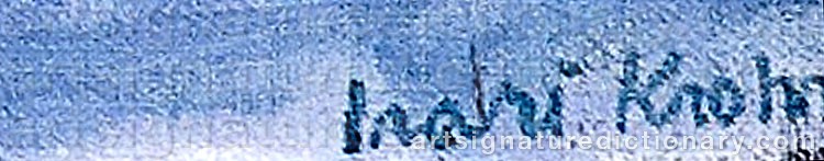 Authentic signature by Inari KROHN on Painting/Watercolour artwork