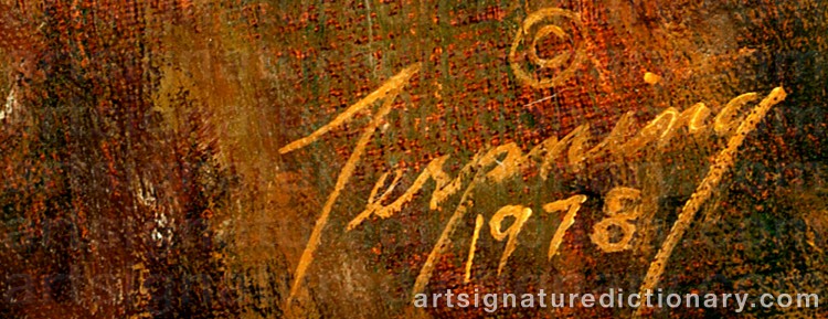 Authentic signature by Howard A. TERPNING on Painting/Watercolour artwork