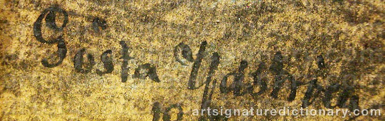 Authentic signature by Gösta YDSTRÖM on Painting/Watercolour artwork