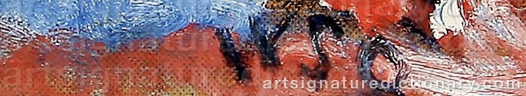 Authentic signature by Wiliam SKOTTE OLSEN on artwork