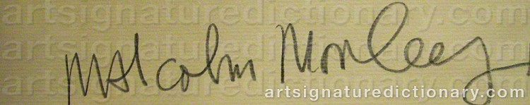 Signature by Malcolm MORLEY