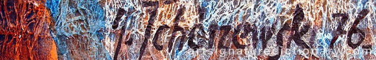 Authentic signature by Jerzy TCHORZEWSKI on artwork