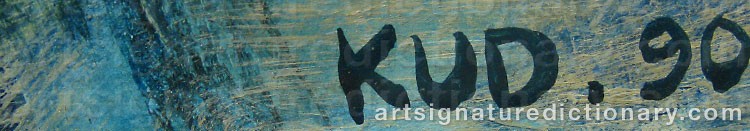 Authentic signature by Karin ULFSDOTTER on artwork