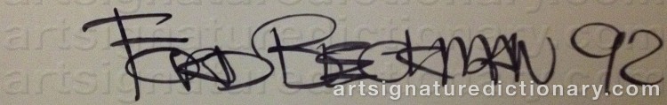 Authentic signature by Ford BECKMAN on  artwork