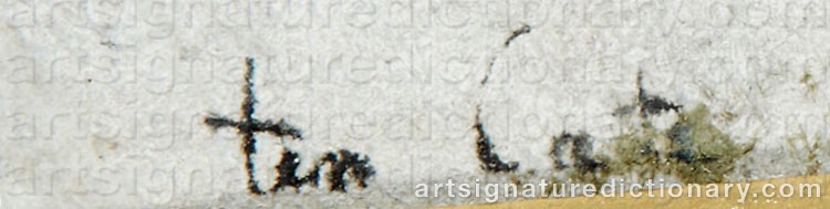 Authentic signature by Siebe Johannes TEN CATE on  artwork