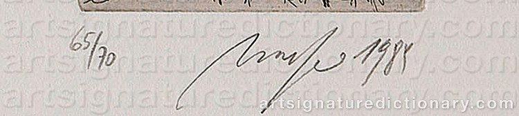 Authentic signature by Alfred HRDLICKA on  artwork