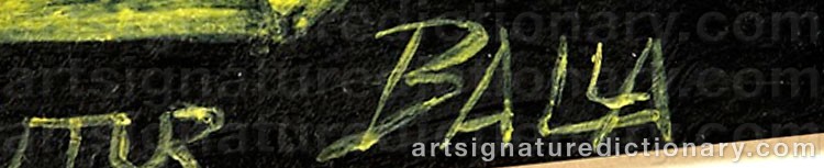 Authentic signature by Giacomo BALLA on artwork