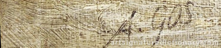 Authentic signature by Albert Henri John GOS on  artwork