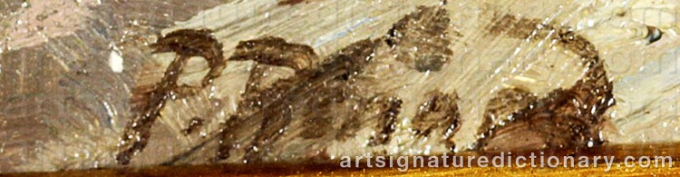 Authentic signature by Paul RENARD on Painting/Watercolour artwork