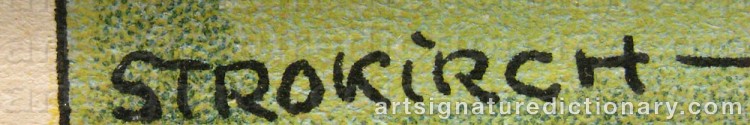 Authentic signature by Einar Von STROKIRCH on  artwork